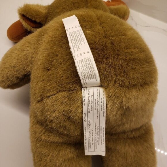 Ikea Plush Brown Moose Rust Color Antlers 17" l Antlers Stuffed Animal - Picture 6 of 10